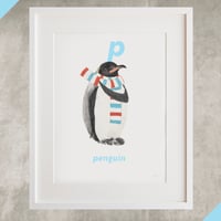 Image 2 of P - Penguin Letter Print