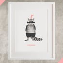 Image of R - Racoon Letter Print