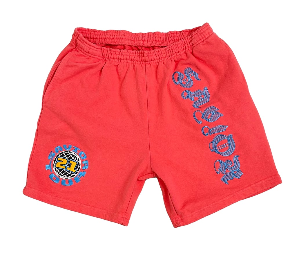 Image of Savior Sweats Shorts- Salmon