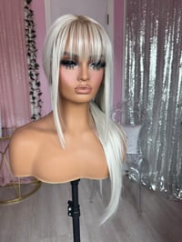 Image 2 of icy bangs dark roots (ready to ship) 