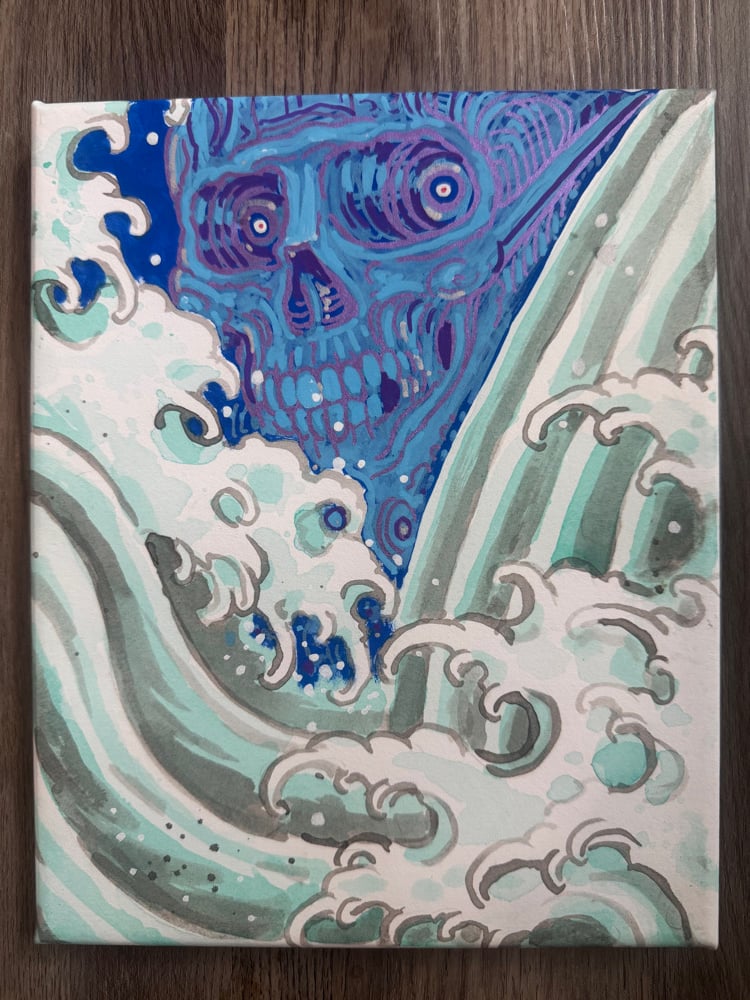 Image of Tim Lehi “Creeping Death Wave” Painting