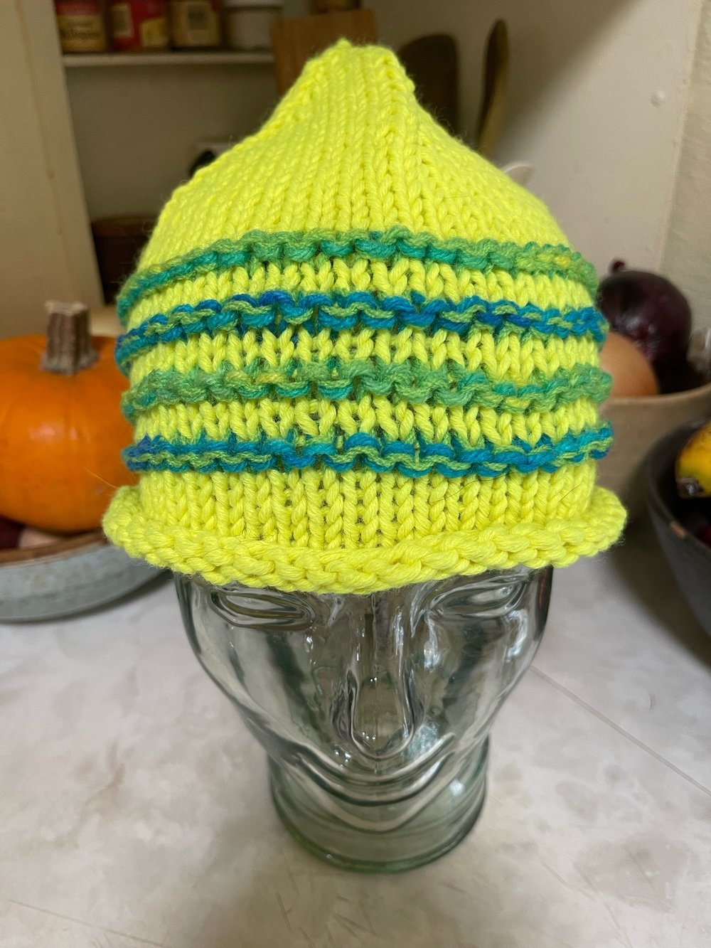 Fun Hand Knit Elfish Hat