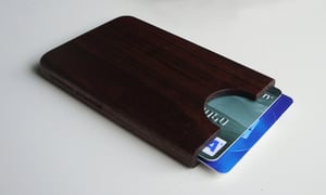 Image of Walnut/Cherry credit/bank card holder