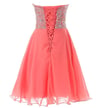 Lovely Short Watermelon Sequins Lace-up Prom Dresses, Short Prom Dresses, Homecoming Dresses