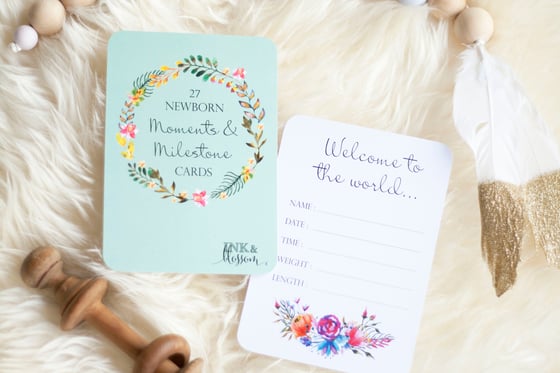Image of Milestone Cards (Newborn - Floral)