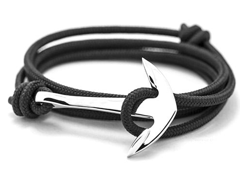 Image of Black Anchor Bracelet