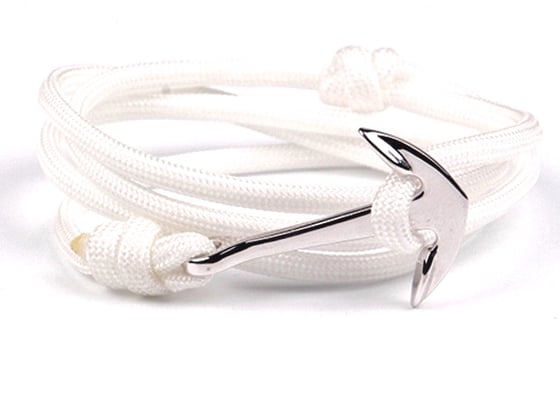 Image of White Anchor Bracelet