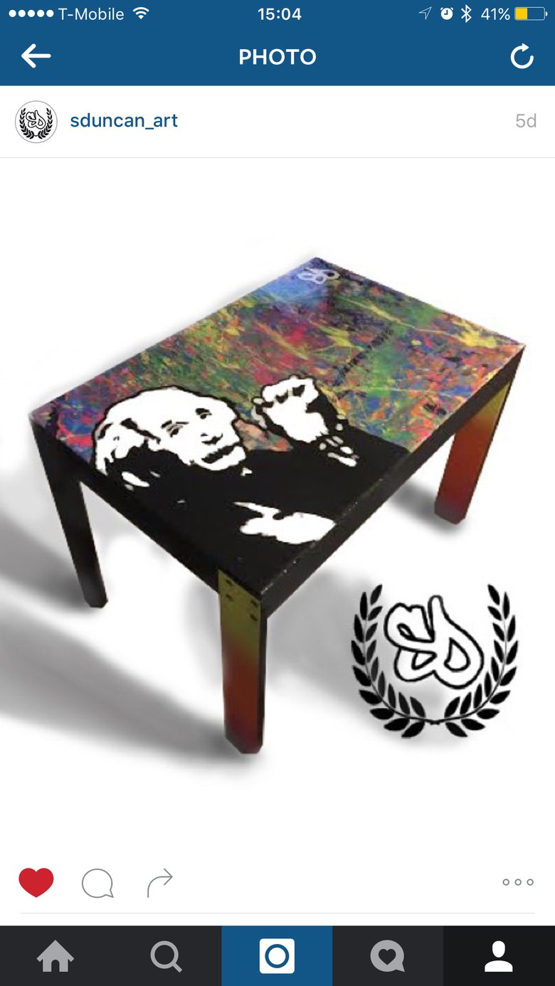 Image of Custom hand painted tables
