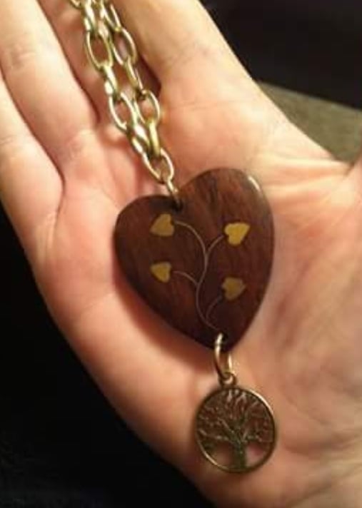 Image of Wooden Heart necklace