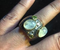 Image 3 of Green Goddess Heart of Healing ~Moonstone and Peridot~Sterling Silver