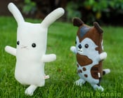 Image of Flat Bonnie the Bunny plush stuffed animal - Original White (Classic 12") Handmade 