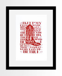 Image 5 of I Walk the Line | Black and red