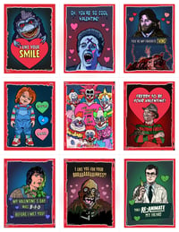 Image 1 of 80's Horror Valentine's Day Card Pack (2016)