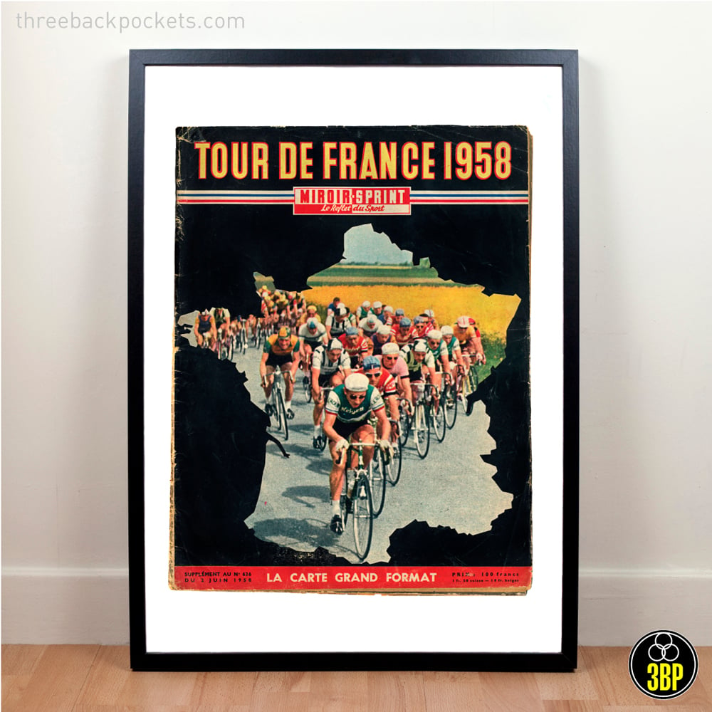 Image of Large Miroir Sprint Tour de France 1958 Cover Print