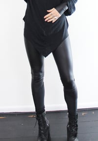 Image 1 of Black on Black leggings 