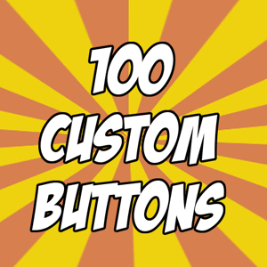 Image of 100 custom 1" pinback buttons