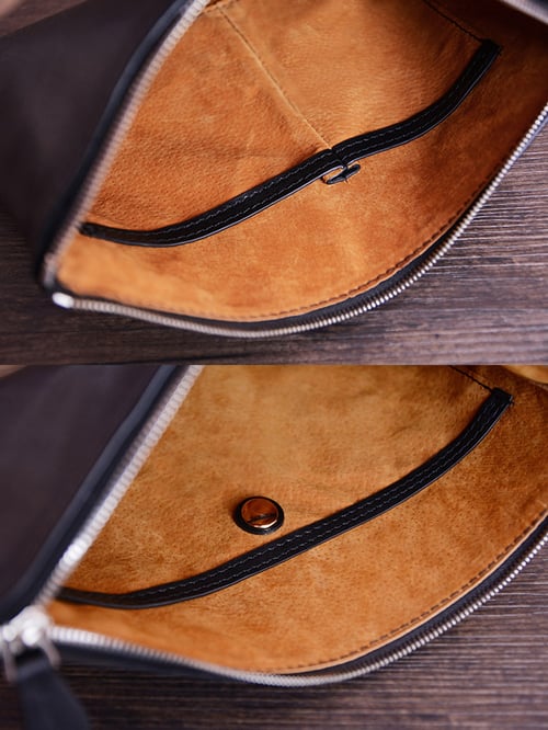 Image of Custom Handmade Vegetable Tanned Italian Leather Clutch Envelope Bag iPad Bag Pouch Bag D044