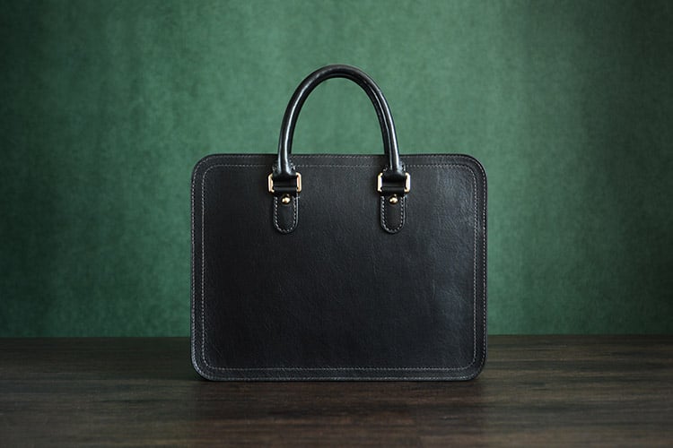 Mens italian leather laptop bag top