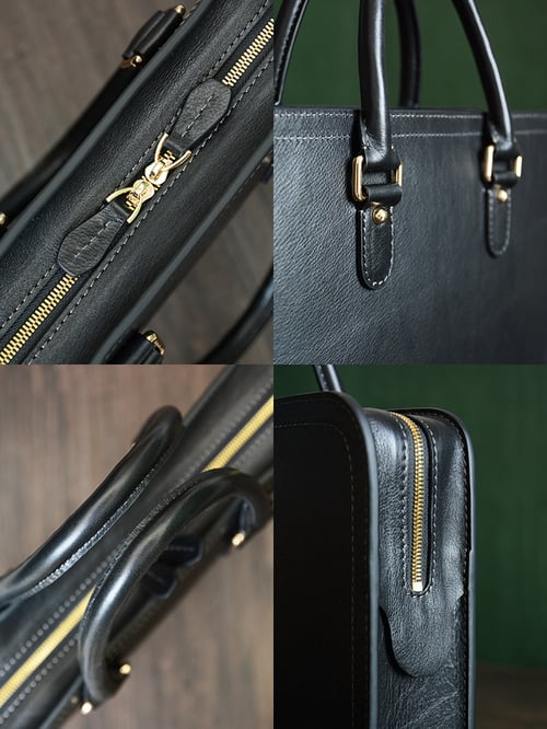 Image of Custom Handmade Vegetable Tanned Italian Leather Briefcase Mens Handbag Business Laptop Bag D046