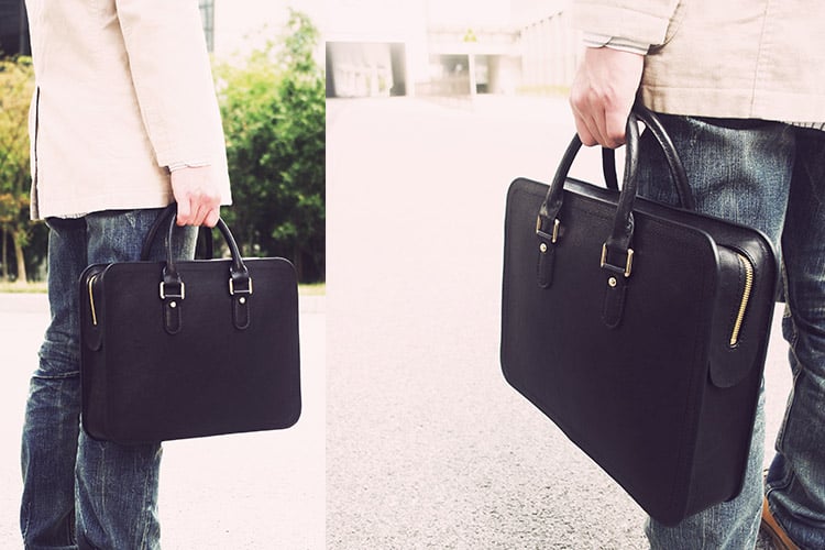 Mens italian sales leather laptop bag