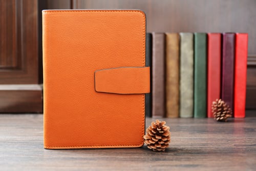 Image of Custom Handmade Vegetable Tanned Italian Leather A5 Notebook Journal Book Diary Book D049