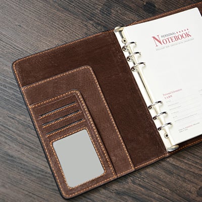 Image of Custom Handmade Vegetable Tanned Italian Leather A5 Notebook Journal Book Diary Book D049