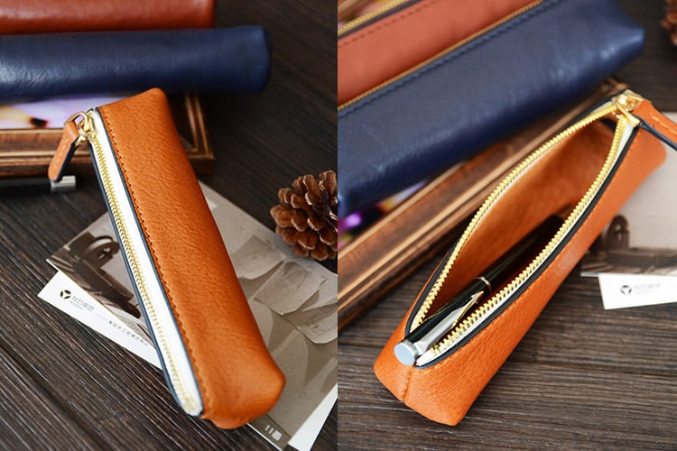 Italian leather store pencil case