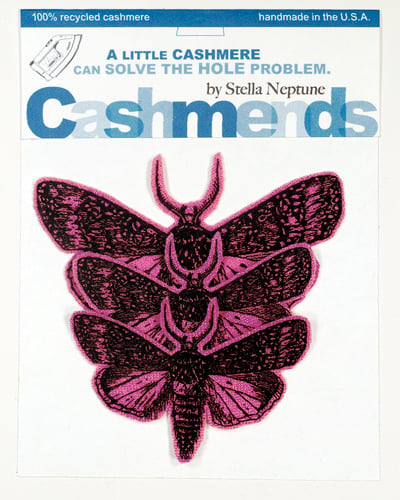 Image of Iron-on Cashmere Moths - Hot Pink