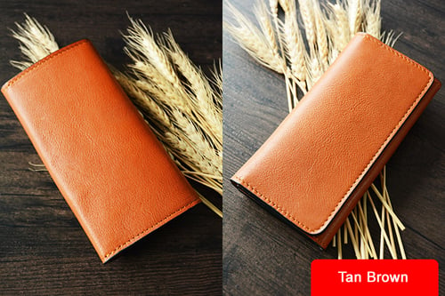 Image of Custom Handmade Vegetable Tanned Italian Leather Wallet Card Holder Money Purse Clutch D053