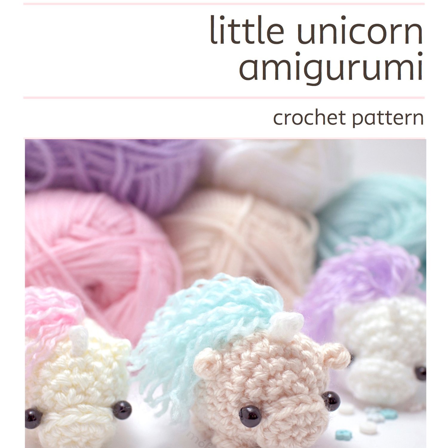 Image of crochet pattern - unicorn amigurumi
