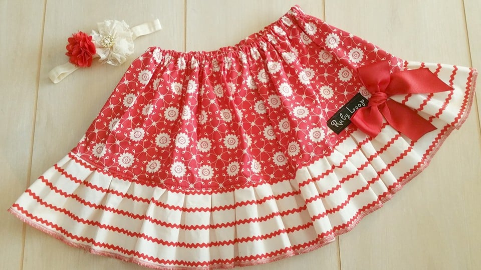 Image of Valentine Blooming toddler skirt
