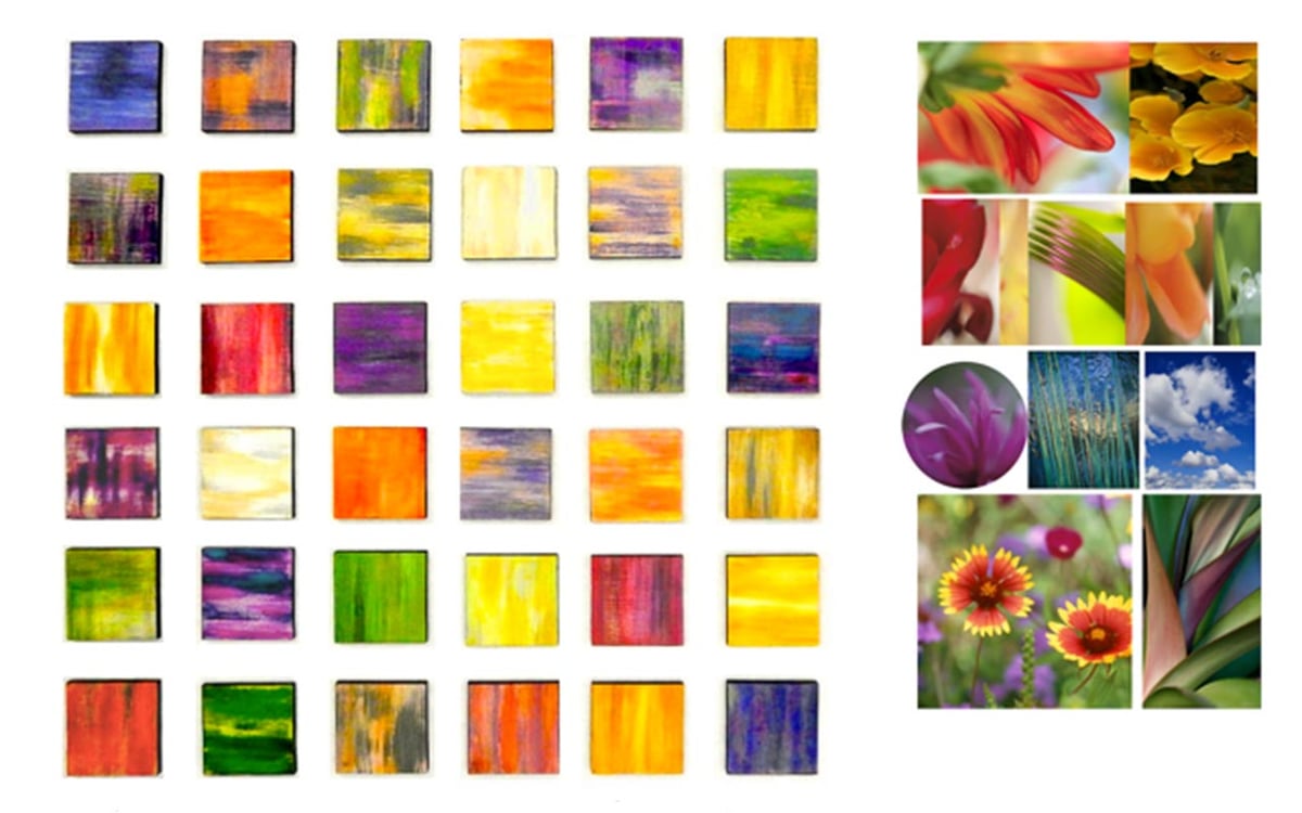 'IMPRESSIONS' Original Abstract Painting Wood Wall Art Sculpture Colorful Painting