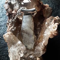 Image 1 of For Goddess Lisa "The Essential Goddess"~Raw Rainbow Moonstone of the Goddess~Moonstone S.S. Pendant