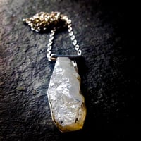Image 3 of For Goddess Lisa "The Essential Goddess"~Raw Rainbow Moonstone of the Goddess~Moonstone S.S. Pendant
