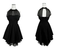 Image 3 of Cute Chiffon Black Dresses, Sexy Women Dresses , Black Knee Length Dresses