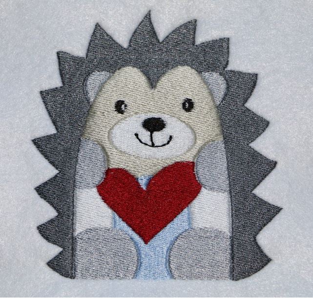 Image of I <3 Hedgehogs embroidery design