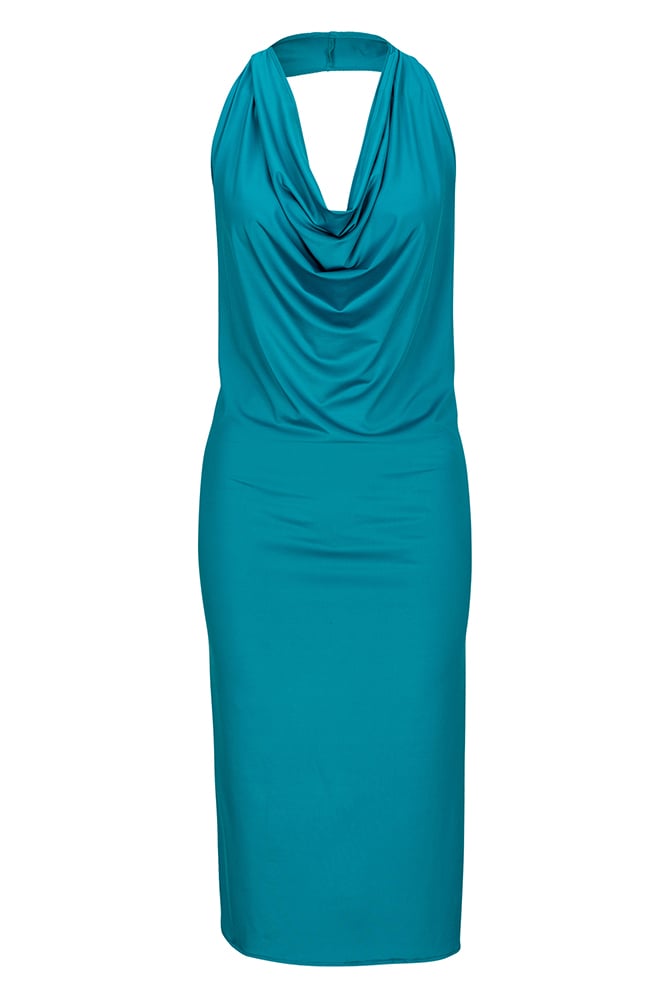 Image of A4000 Ladies Teal cowl neck apron