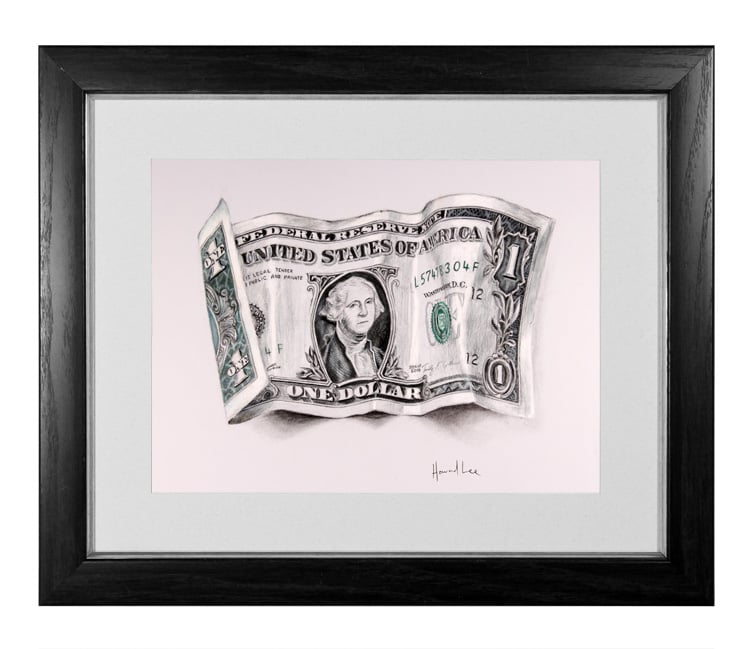 Image of One Dollar Bill Signed Print