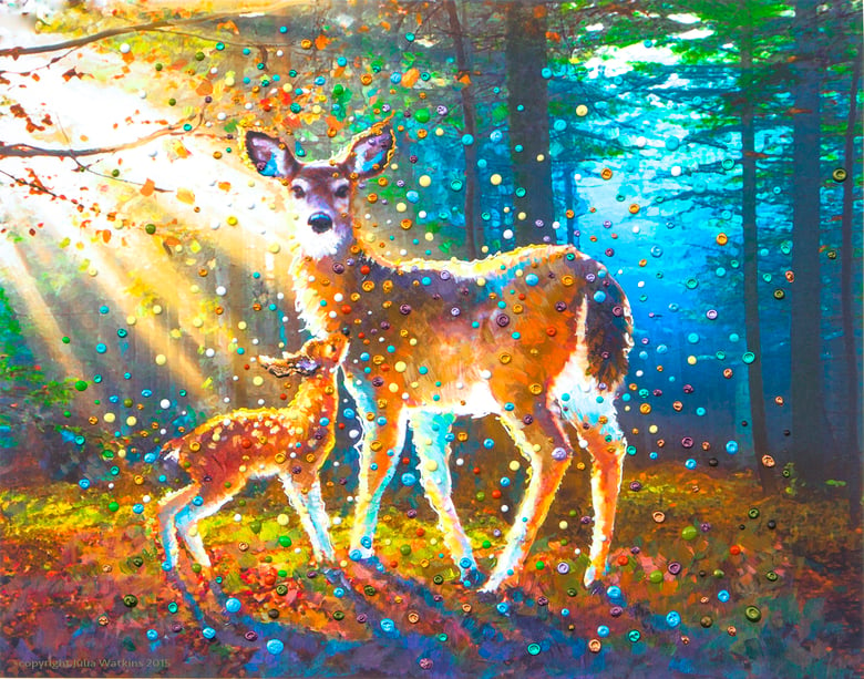 Image of Deer Spirit Energy Painting - Giclee Print