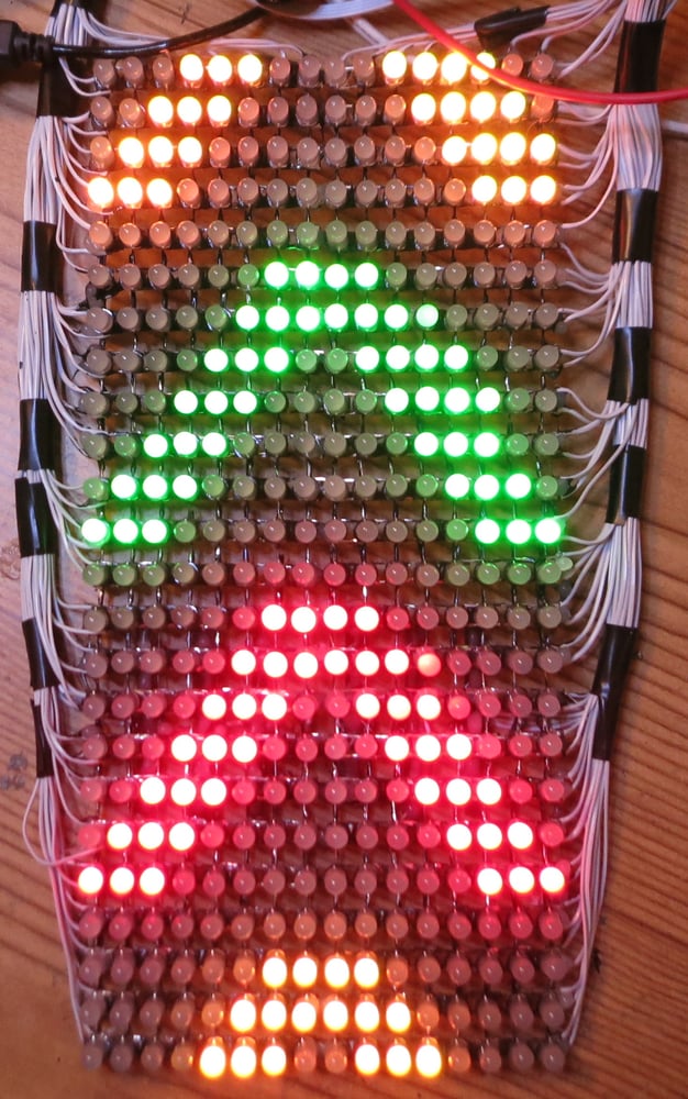 Image of Completed Guy Man Red-Green LED kit