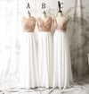 Elegant Chiffon Long Sequins Bridesmaid Dresses, Bridesmaid Dresses 2016