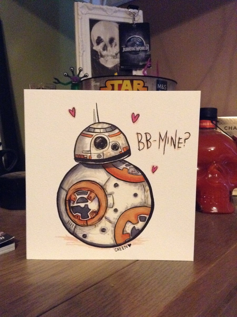 Image of BB-8 Valentines Card