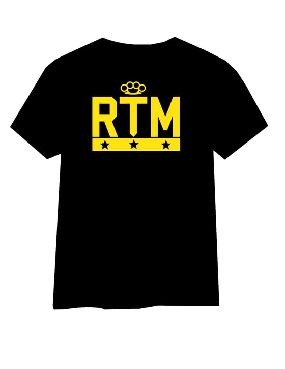 Image of RTM LOGO T-SHIRT BLACK/YELLOW