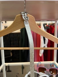 Image 2 of Michael Kors leather silver belt