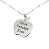 Personalised Sterling Silver Apple Necklace