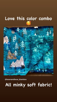 Image 2 of Snowy Mountains in Blue Car Seat Blanket