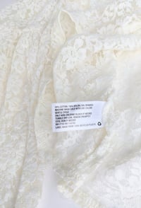Image 8 of Mossimo Supply Co. Cream Lace Sheer Bell-Long Sleeve Blouse