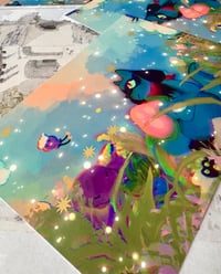 Image 4 of pocket friends summer postcard print 