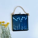 Cotton Lavender - Mini Framed Cyanotype