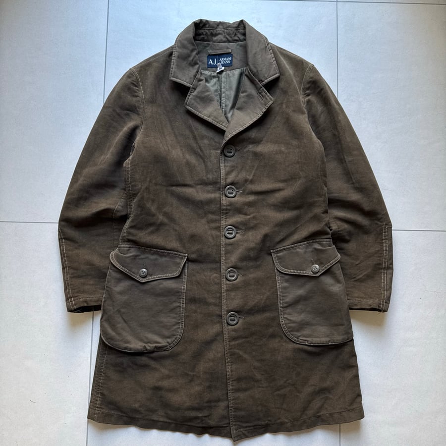 Image of Men’s Armani Trench Coat, Size Medium
